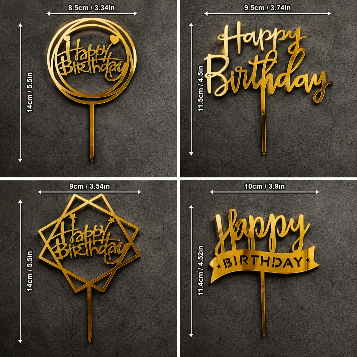 Happy Birthday Cake Topper