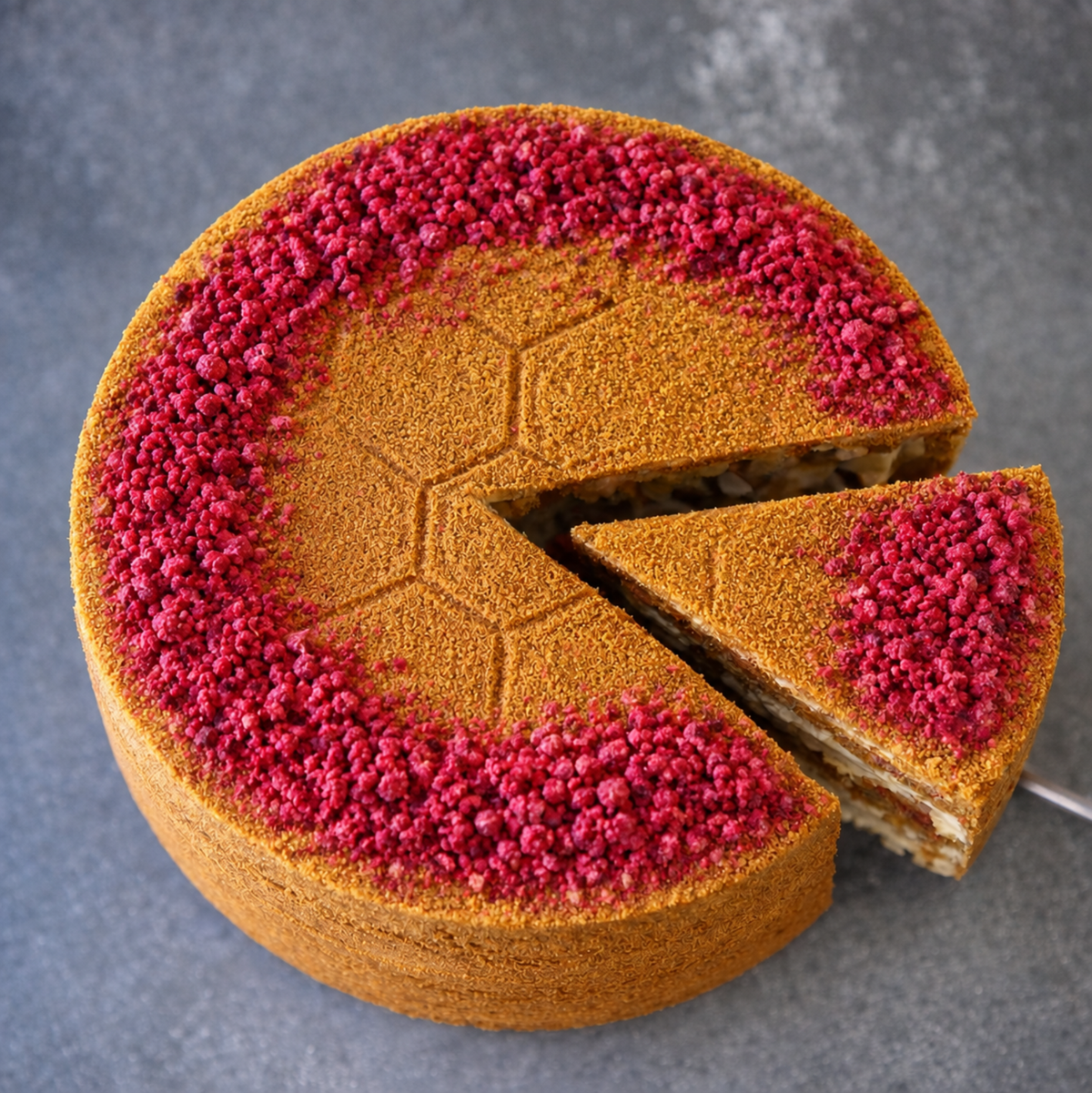 Raspberry Honey Cake (Medovik)