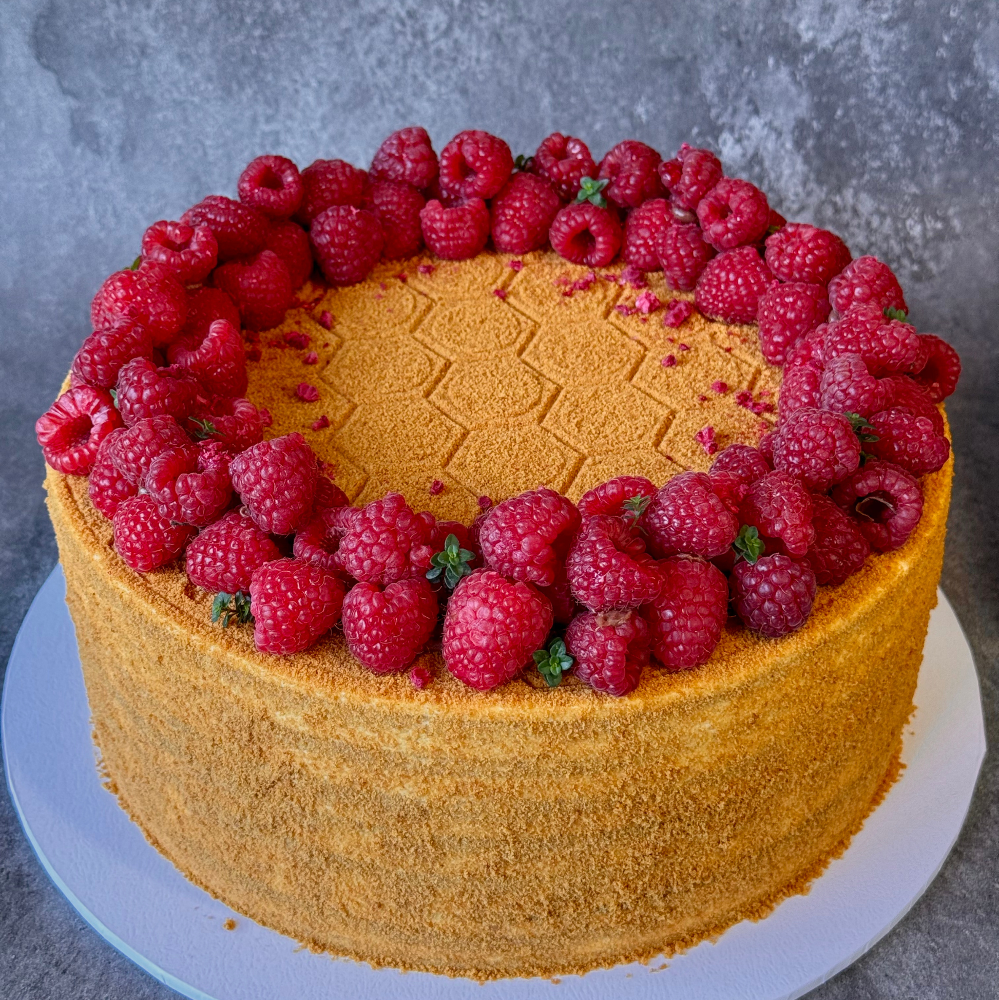 Raspberry Honey Cake Medovik