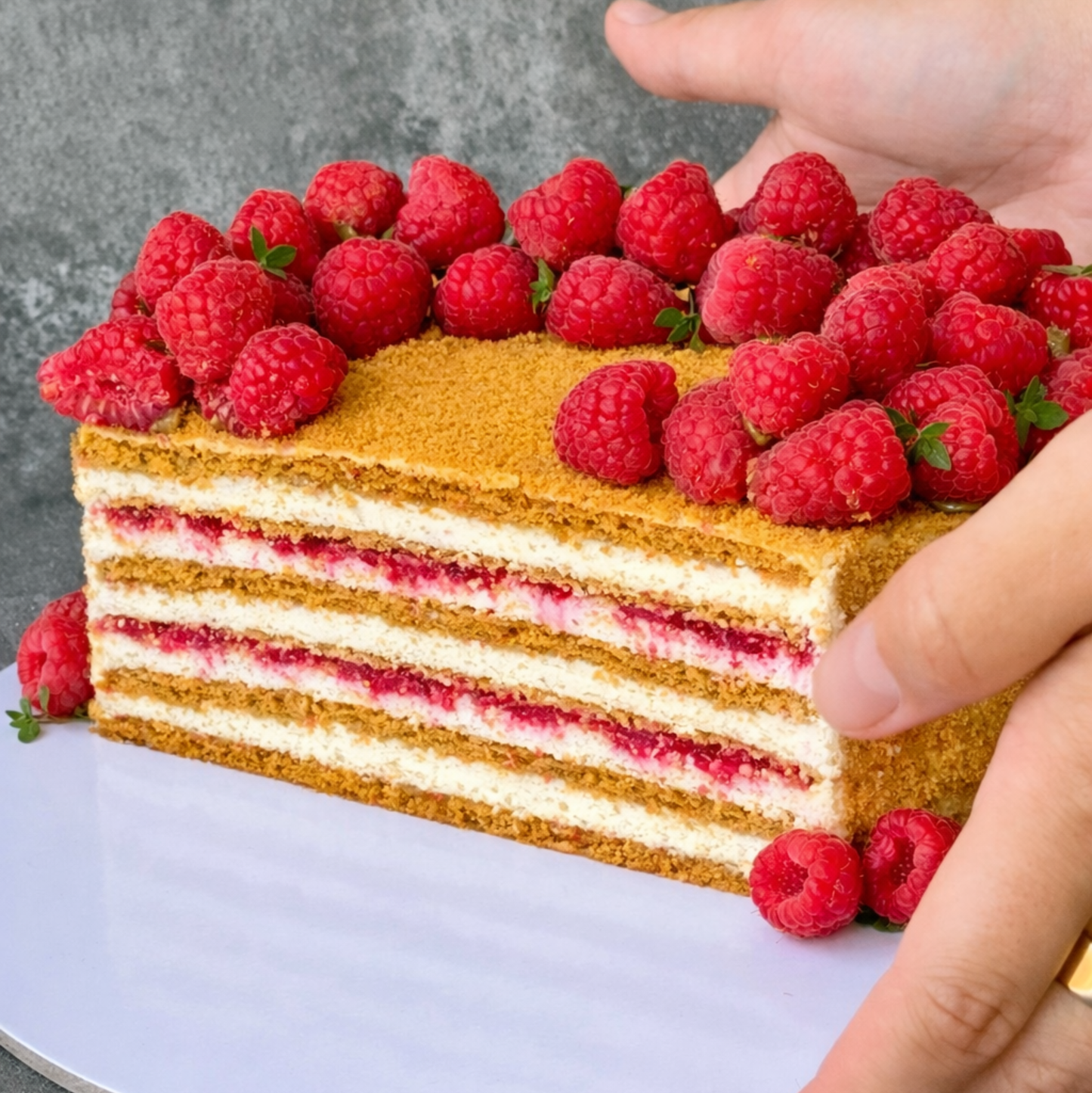 Sweet Heart Honey Cake (Medovik)