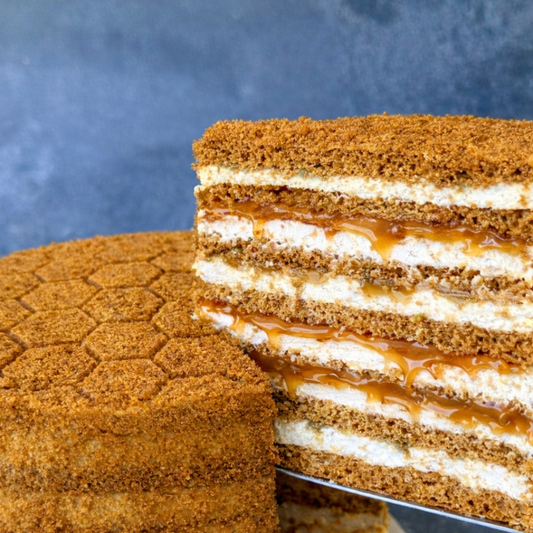 Caramel Honey Cake (Medovik)